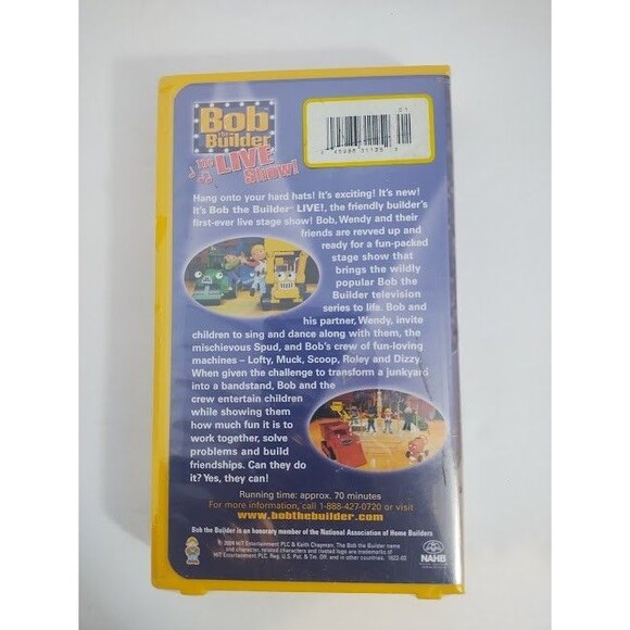 Bob The Builder - The Live Show VHS 2004 Sealed - Picture 2 of 2